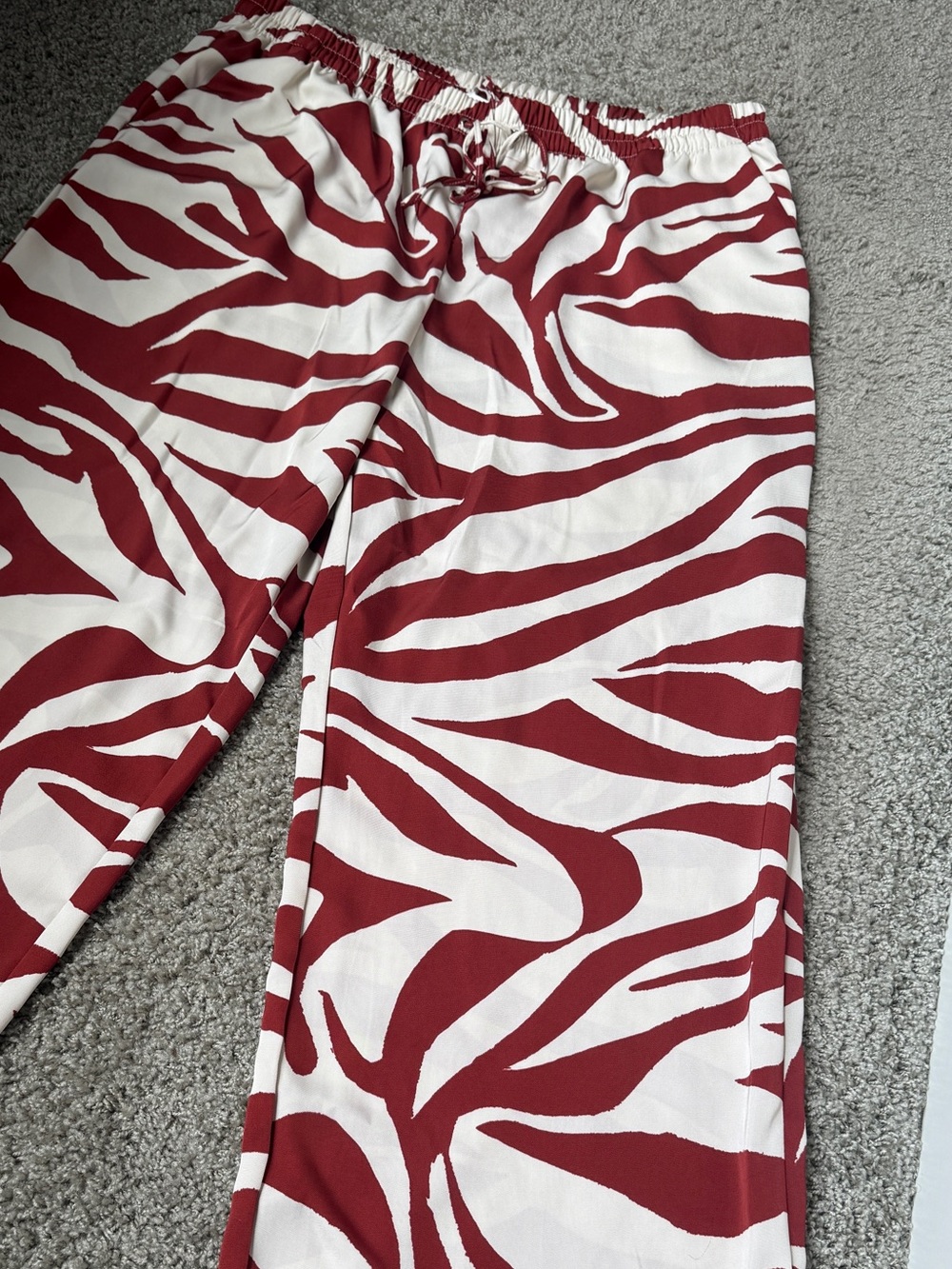 Zebra-Print Satin Pants - Picture 3 of 3